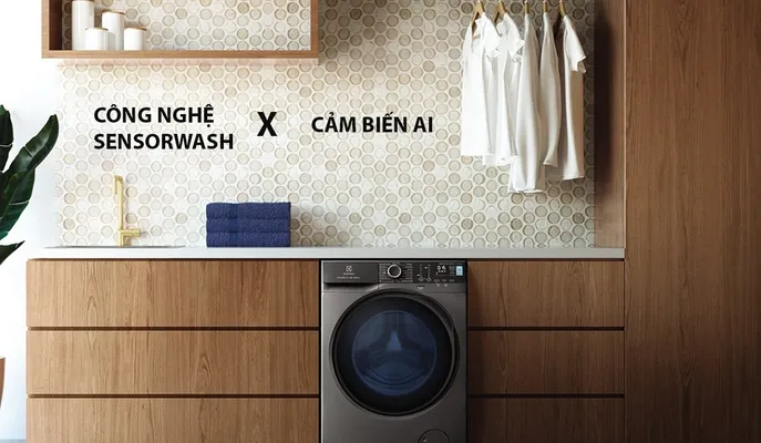 Công nghệ Sensowash kết hợp với cảm biến AI